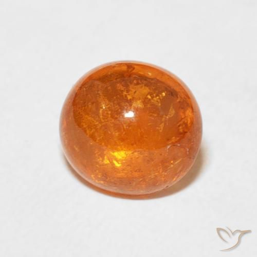 Grenat Spessartite Orange moyen naturelle ovale, 2.63 ct, Transparent