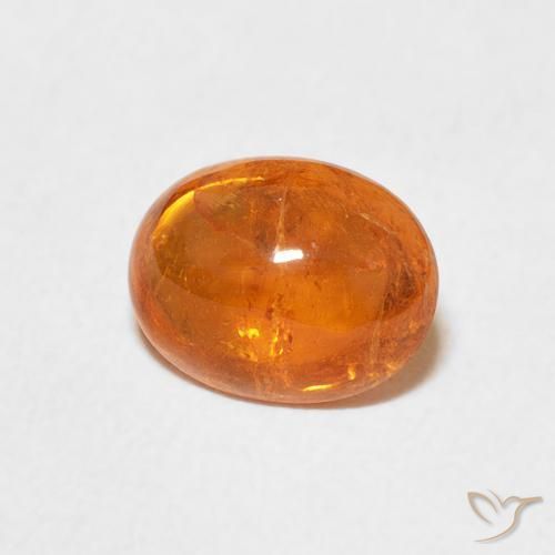 Grenat Spessartite Orange moyen naturelle ovale, 2.20 ct, Transparent