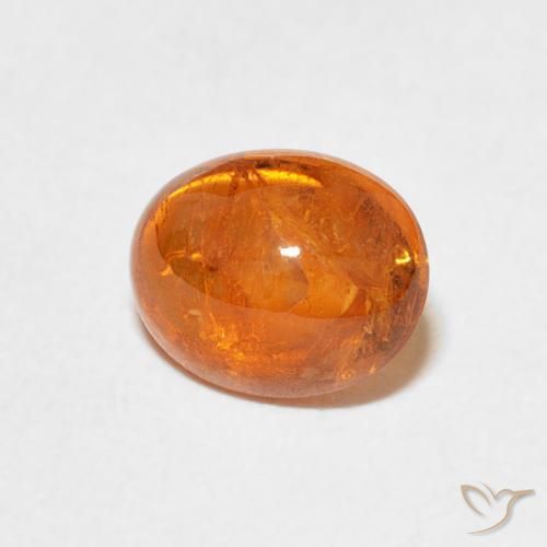 Grenat Spessartite Orange rougeâtre naturelle ovale, 2.53 ct, Transparent