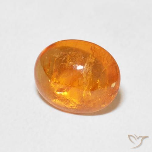 Grenat Spessartite Ambre orange naturelle ovale, 2.62 ct, Transparent