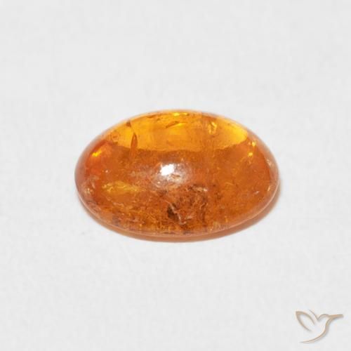 Grenat Spessartite Ambre orange naturelle ovale, 2.62 ct, Transparent