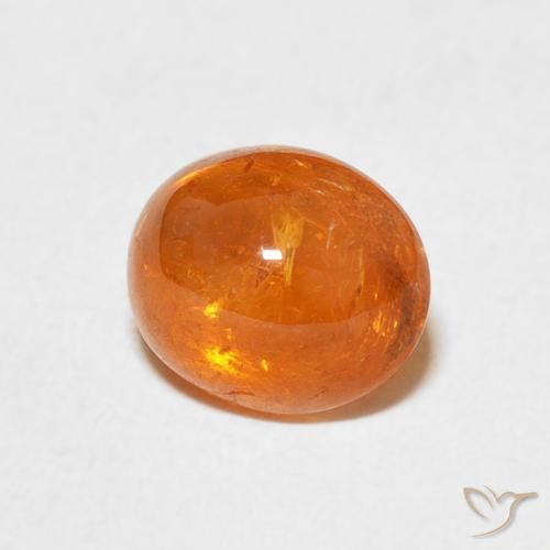 Grenat Spessartite Orange vif naturelle ovale, 2.94 ct, Transparent