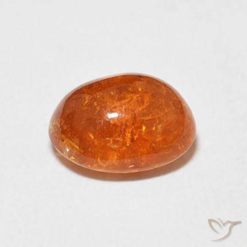 Grenat Spessartite Orange moyen naturelle ovale, 3.09 ct, Transparent