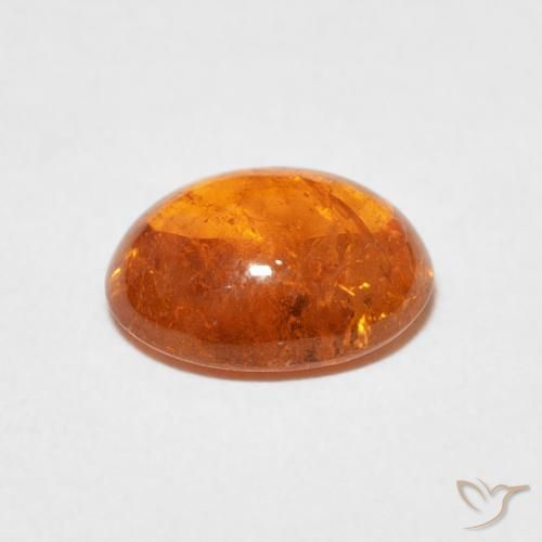 Grenat Spessartite Orange moyen naturelle ovale, 3.24 ct, Transparent