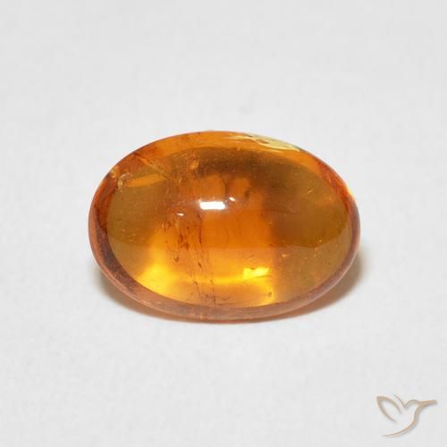 Grenat Spessartite Orange rougeâtre naturelle ovale, 2.29 ct, Transparent