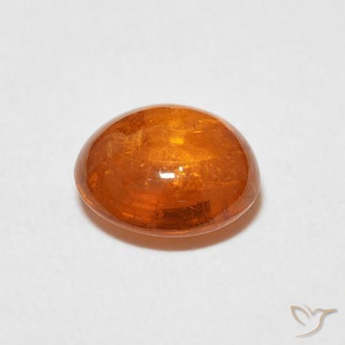Grenat Spessartite Orange feu naturelle ovale, 2.10 ct, Transparent