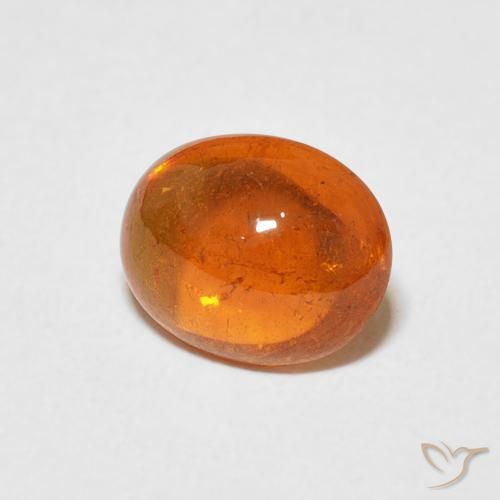 Grenat Spessartite Ambre orange naturelle ovale, 2.23 ct, Transparent