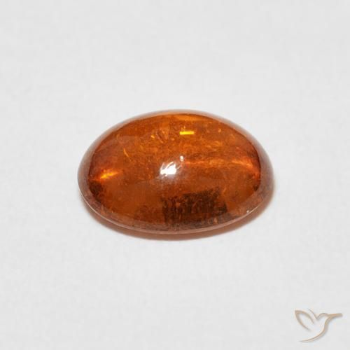 Grenat Spessartite Ambre orange naturelle ovale, 2.23 ct, Transparent