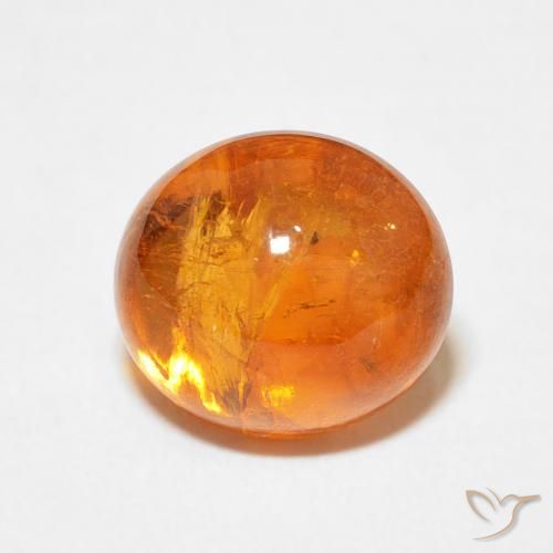 5.78ct Naturel Ambre orange Grenat Spessartite, ovale, Transparent