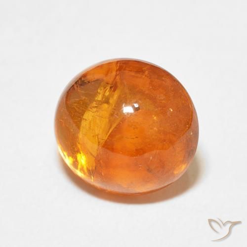 Grenat Spessartite Ambre orange naturelle ovale, 5.78 ct, Transparent