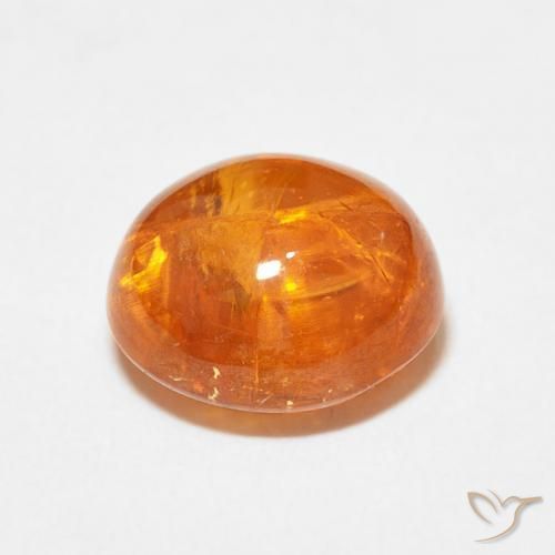 Grenat Spessartite Ambre orange naturelle ovale, 5.78 ct, Transparent