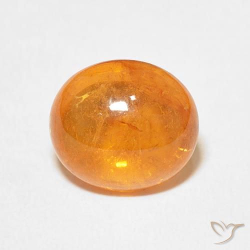 4.56ct Naturel Ambre orange Grenat Spessartite, ovale, Transparent