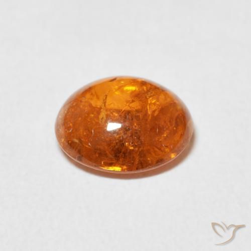 Grenat Spessartite Ambre orange naturelle ovale, 2.53 ct, Transparent