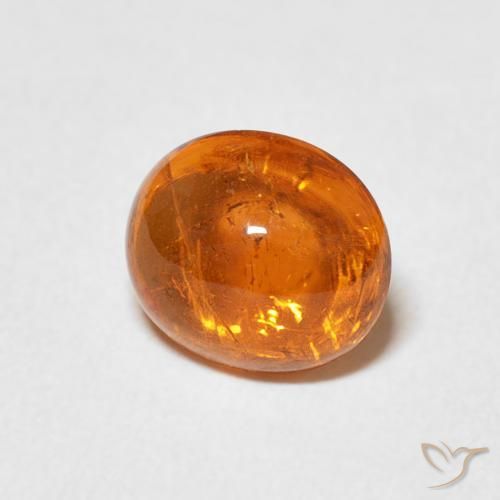 Grenat Spessartite Orange moyen naturelle ovale, 2.11 ct, Transparent