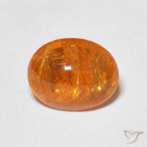 3.93ct Naturel Ambre orange Grenat Spessartite, ovale, Transparent