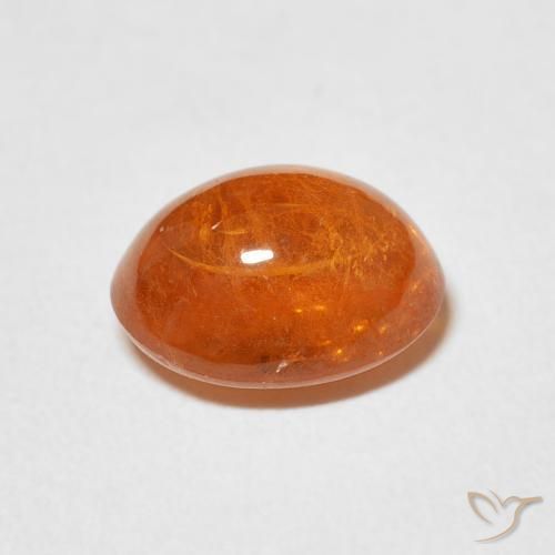Grenat Spessartite Orange moyen naturelle ovale, 4.21 ct, Transparent
