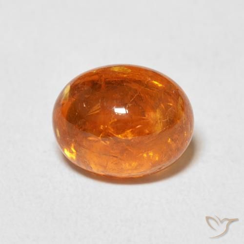 3.17ct Naturel Orange vif Grenat Spessartite, ovale, Transparent
