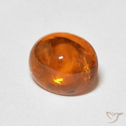 Grenat Spessartite Orange moyen naturelle ovale, 2.59 ct, Transparent