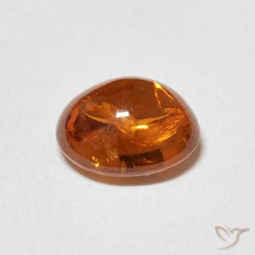 Grenat Spessartite Orange moyen naturelle ovale, 2.59 ct, Transparent