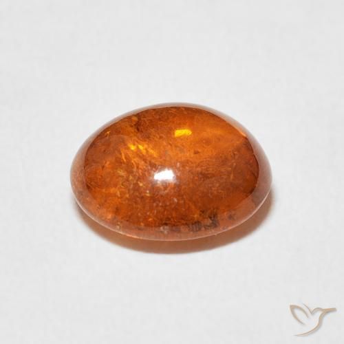 Grenat Spessartite Orange foncé naturelle ovale, 2.89 ct, Transparent