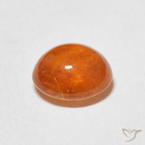 Grenat Spessartite Orange moyen naturelle ovale, 2.84 ct, Transparent