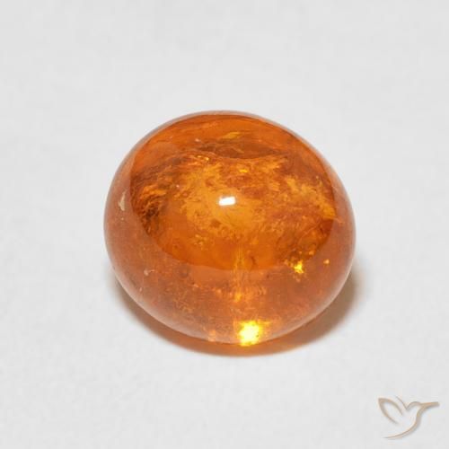 Grenat Spessartite Orange rougeâtre naturelle ovale, 2.99 ct, Transparent