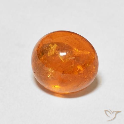 Grenat Spessartite Orange moyen naturelle ovale, 2.93 ct, Transparent