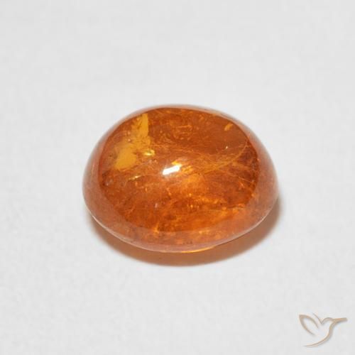 Grenat Spessartite Orange moyen naturelle ovale, 2.93 ct, Transparent