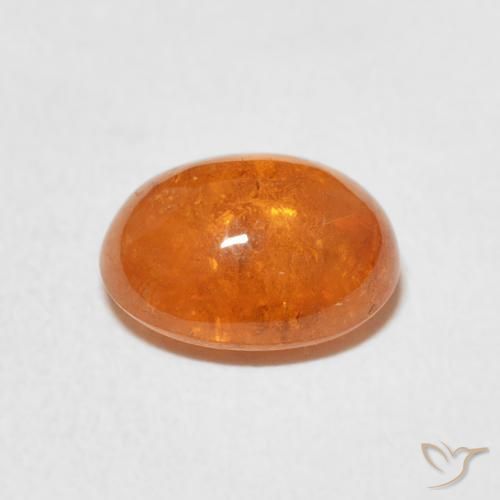 Grenat Spessartite Orange moyen naturelle ovale, 2.82 ct, Transparent