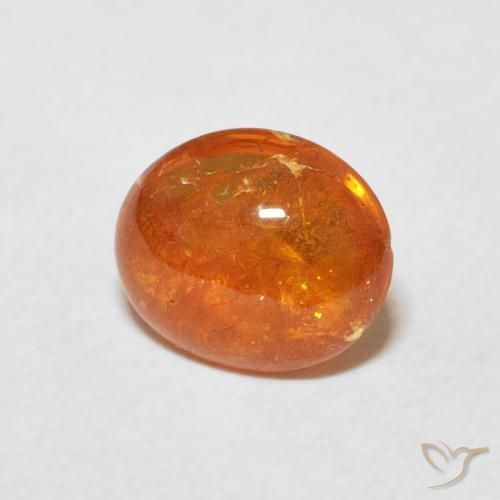 Grenat Spessartite Orange moyen naturelle ovale, 1.91 ct, Transparent