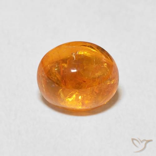 1.80ct Naturel Ambre orange Grenat Spessartite, ovale, Transparent