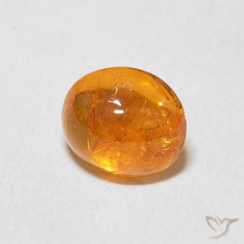 Grenat Spessartite Ambre orange naturelle ovale, 1.80 ct, Transparent
