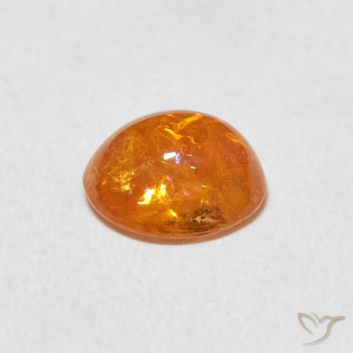 Grenat Spessartite Ambre orange naturelle ovale, 1.80 ct, Transparent