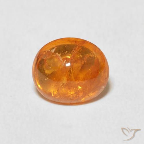 1.76ct Naturel Ambre orange Grenat Spessartite, ovale, Transparent