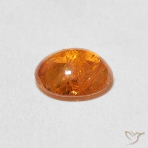 Grenat Spessartite Ambre orange naturelle ovale, 1.76 ct, Transparent