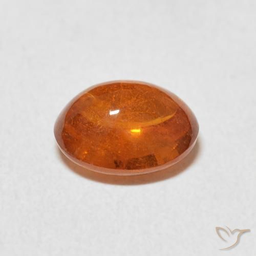 Grenat Spessartite Orange moyen naturelle ovale, 2.37 ct, Transparent