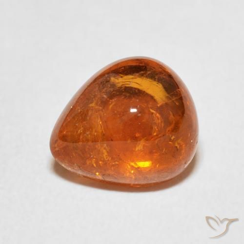 Grenat Spessartite Orange foncé naturelle En forme de poire, 3.88 ct, Transparent