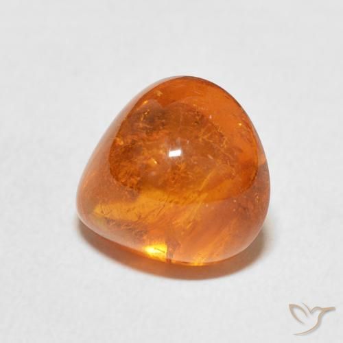 Grenat Spessartite Orange foncé naturelle En forme de poire, 6.45 ct, Transparent