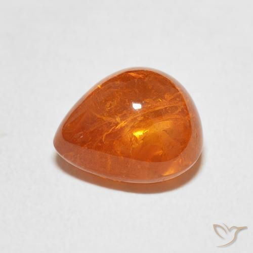 Grenat Spessartite Orange foncé naturelle En forme de poire, 6.45 ct, Transparent