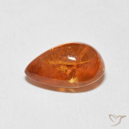 Grenat Spessartite Ambre orange naturelle ovale, 4.10 ct, Transparent
