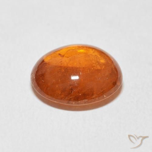 Grenat Spessartite Ambre orange naturelle ovale, 5.54 ct, Transparent