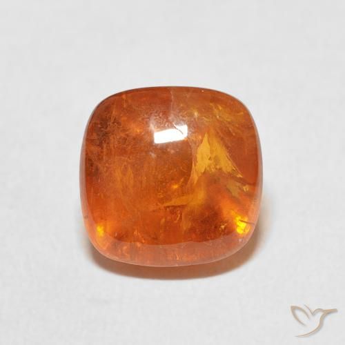 6.01ct Naturel Orange moyen Grenat Spessartite, Coussin, Transparent