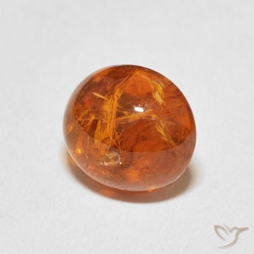 Grenat Spessartite Orange moyen naturelle ovale, 3.55 ct, Transparent