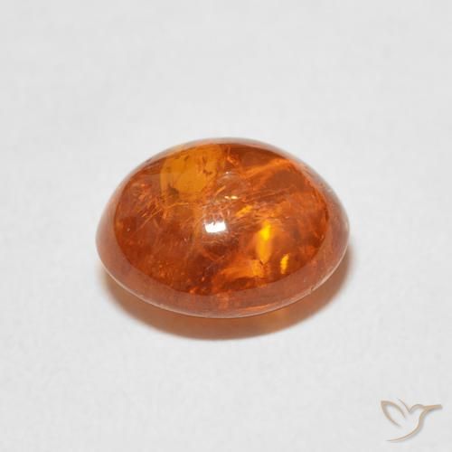 Grenat Spessartite Orange moyen naturelle ovale, 3.55 ct, Transparent