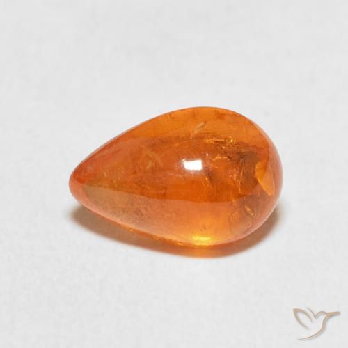 Grenat Spessartite Ambre orange naturelle En forme de poire, 3.02 ct, Transparent