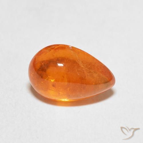 Grenat Spessartite Ambre orange naturelle En forme de poire, 3.02 ct, Transparent