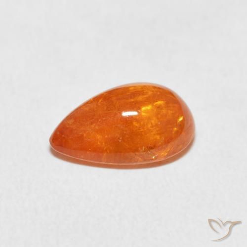 Grenat Spessartite Ambre orange naturelle En forme de poire, 3.02 ct, Transparent
