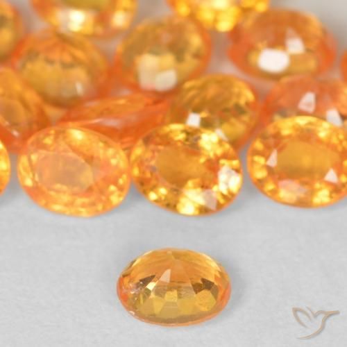 Grenat spessartite orange naturelle coupe ovale, 0,27 ct, VS