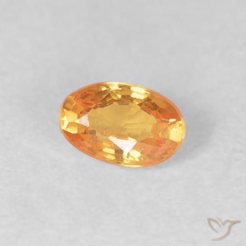 Grenat Spessartite Orange intense naturelle ovale, 0.34 ct, VS
