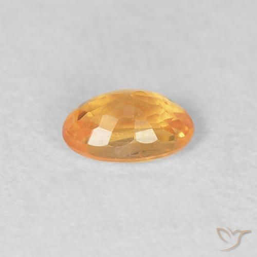 Grenat Spessartite Orange intense naturelle ovale, 0.34 ct, VS